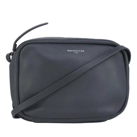 BALENCIAGA Everyday camera S Shoulder Bag Leather Gray - Picture 1 of 16